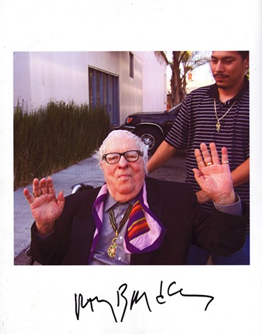 Ray Bradbury photograph recorded by Richard Mann 7/21/2009 and autographed on 6/6/2012 