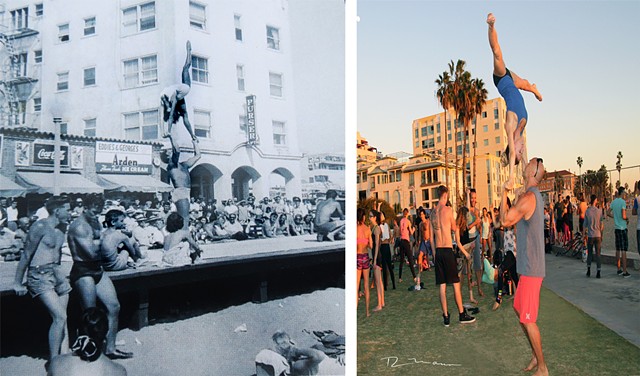 Santa Monica Beach acrobats past and present