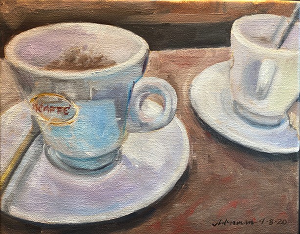 Espresso Cups Painting,Caffe