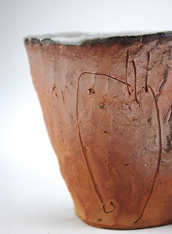 detail of mug, wood-soda fired, 2022
