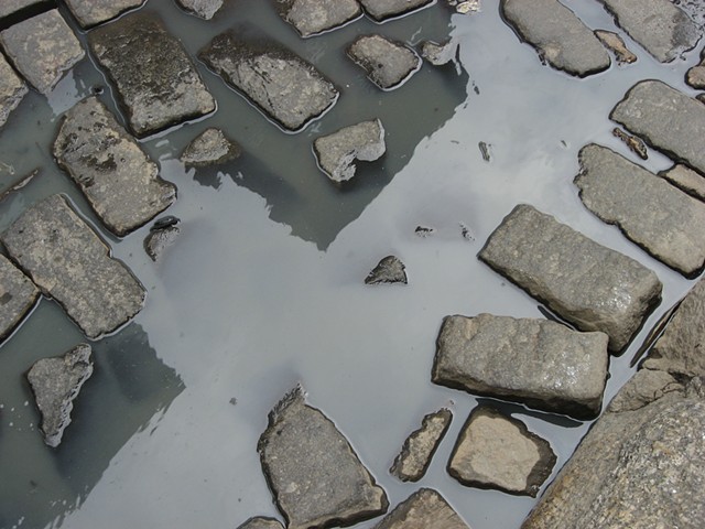 Cobblestones, reflection