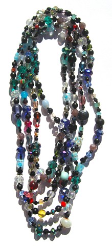 Multicolor & black wrap necklace