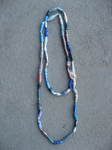 Blues- handmade paper beads