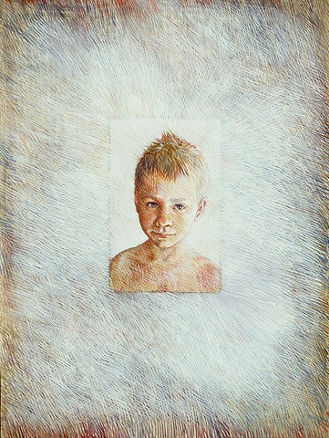 egg tempera portrait by Ruth Ansel