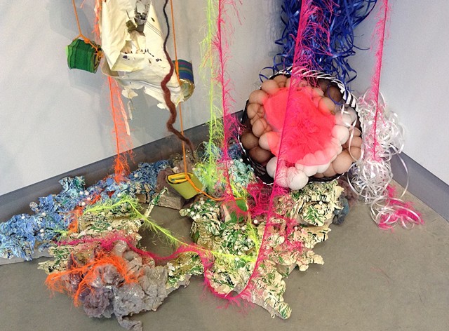Garden, surreal, Tim Burton meets Liberaci, saccarine, candy coated