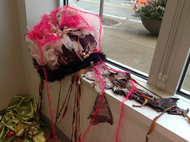 Garden, surreal, Tim Burton meets Liberaci, saccarine, candy coated