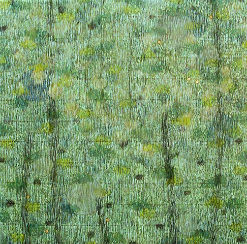green, abstract landscape