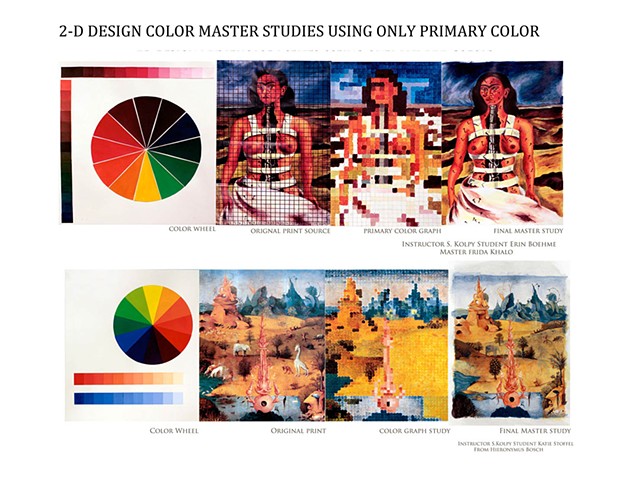 2D Master Studies using primary colors