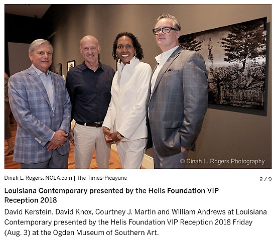 Receiving the 2018 Helis Foundation Award at the Louisiana Contemporary opening, Ogden Museum of Southern Art. On my left is Courtney J. Martin, Chief Curator at the Dia Art Foundation, and curator for the 2018 Louisiana Contemporary exhibit.