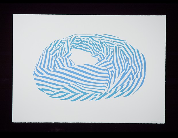Janet Marcavage, Blue, screenprint on rag paper, 20 x 28.5"