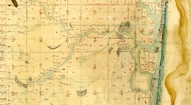 New River Map of Frankee Lewis Plantation
1788