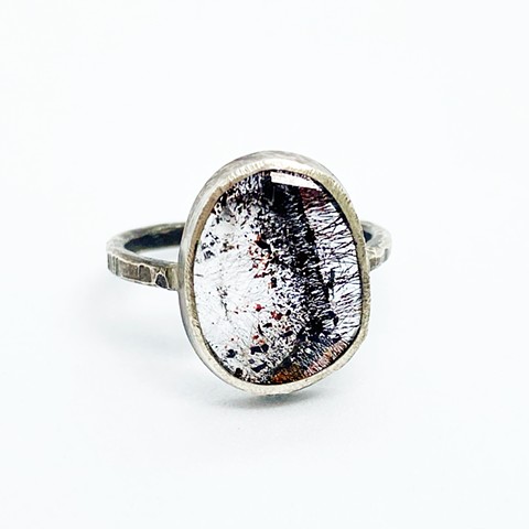 Lepidocrocite and Sterling Silver RIng
