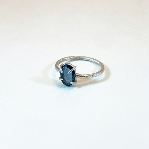 Rose Cut London Blue Topaz Ring