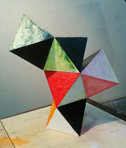 Geometric Polychrome sculpture