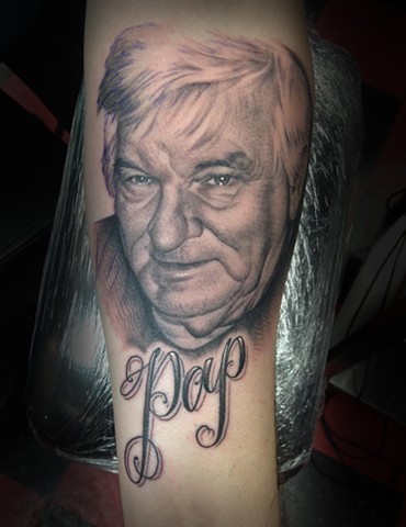 Ron Meyers Pap Portrait tattoo