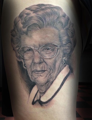 Ron Meyers Gramma Portrait Tattoo