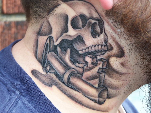 Ron Meyers - richie's neck tattoo