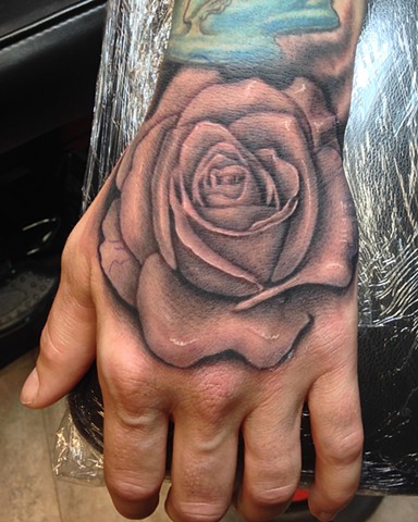 Ron Meyers - Rose Hand Tattoo