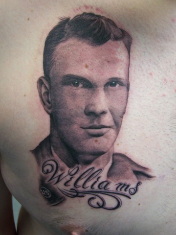 Ron Meyers - Tattoo on Big John Williams of his pap 