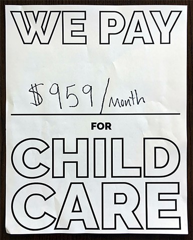 We pay $959/month for child care.