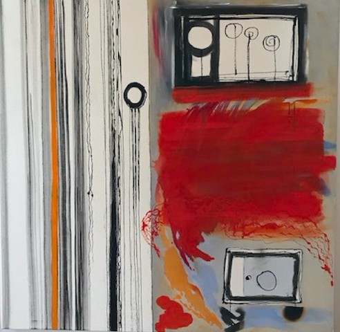 "IN EVERY ROOM" (SOLD)
Oil, Acrylic, India Ink on Canvas
