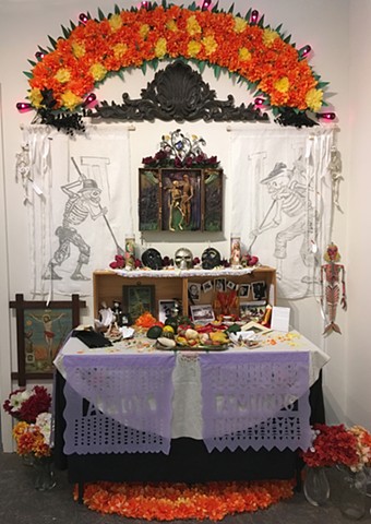 Day of the Dead, Dia de los Muertos, Santa Cruz, skulls, altar, maggieyee