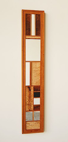 Long view mirror series
11x61" 
walnut or cherry frames, assorted hardwoods
( shown with cherry frame )