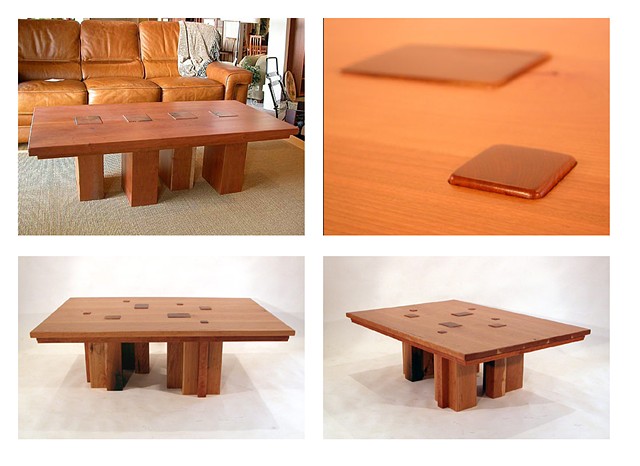 Two examples and detail of Topography
Coffee Table series.  Both in cherry.