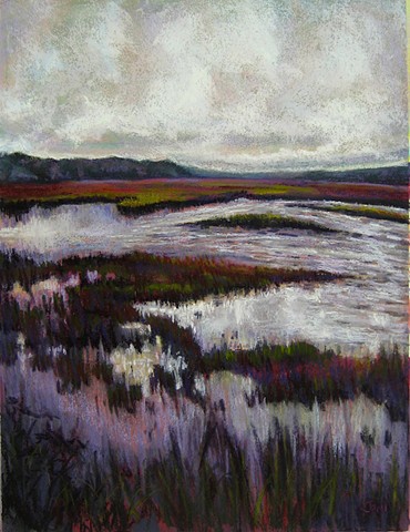 pastel landscape, marshview, Scorton marsh