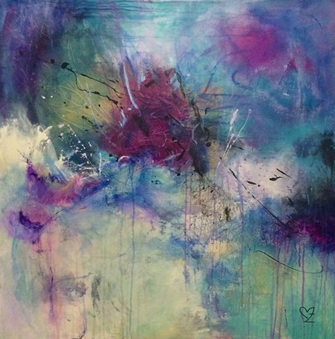 acrylic painting, contemporary art, abstract, intuitive art, Cindi zimmerman