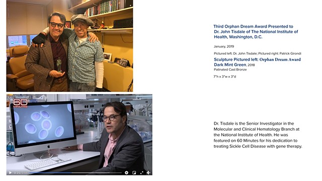 Dr. John Tisdale, Recipient of 2018 Orphan Dream Award, Featured on 60 minutes March 10, 2019