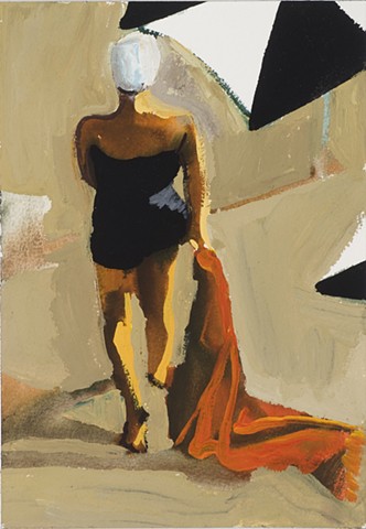 Woman with Red Towel
