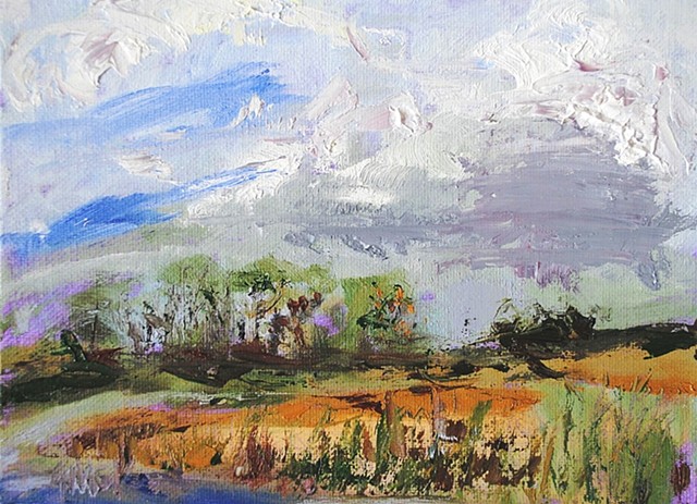 oil painting of the Delaware landscape