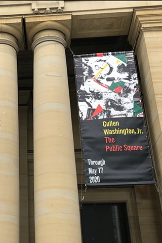 Solo Exhibition Museum of Art University of Michigan Front facade banner