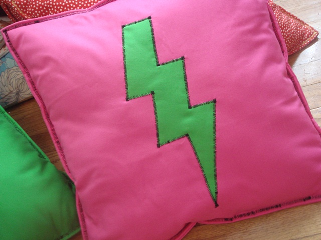 Pink Pillow/ Green Lightning