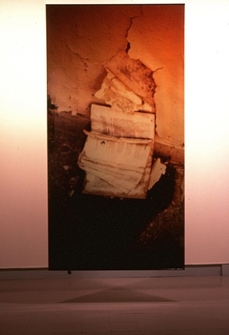 Book. Naos Cataclysmos. 1991. Visual Studies Workshop. 4ft x 9ft cibachrome transparency.