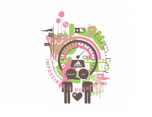 adidas LOGO LOVE - TEE GRAPHIC