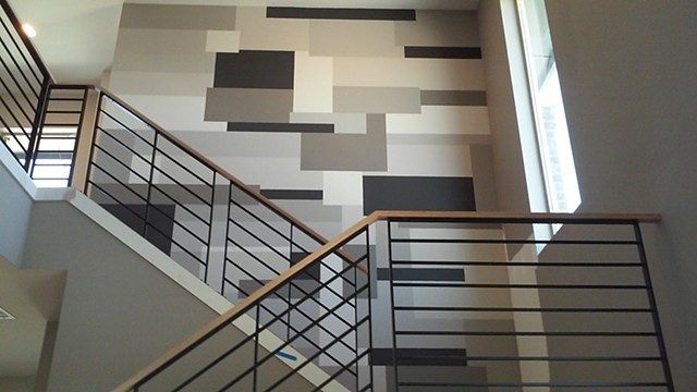 Layered Rectangles, Stairwell, Mainvue Homes, McKinney, Texas