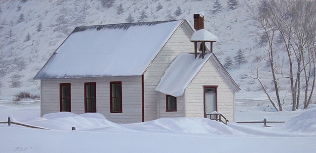 "Emma School House In Winter"