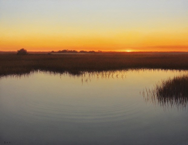 "Marsh Ripples at Dawn"