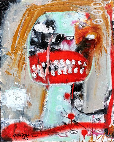 crude things outsider art, expressionism painting, abstract face, art brut, raw art