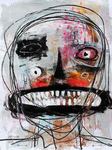 crude things outsider art. raw art, expressionism painting, art brut face
