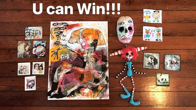 Enter to WIN an original Painting, Doll, or Mask!