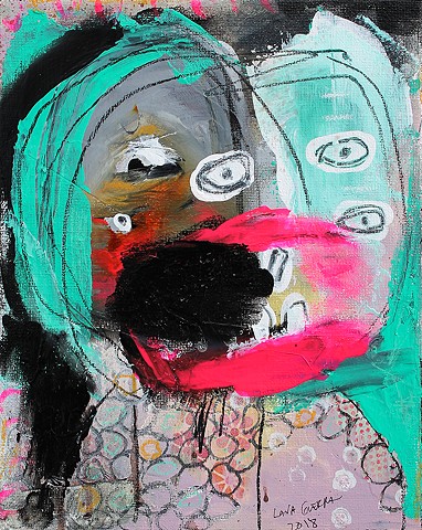 crude things outsider art. art brut face painting. expressionism