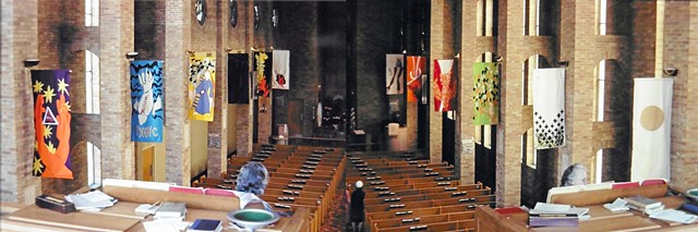 Liturgical installation - Apostles Creed Series of 12 banners