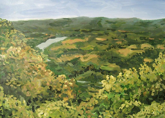 A landscape painting of the view from Veterans Overlook - Bean Station, TN.
