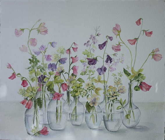 Blooms in Glass Vases