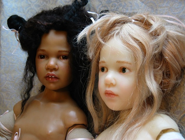 Two Artist Edition Resin Dolls
