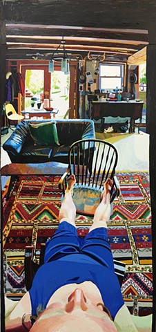 Chelsea Gibson
Self-Portrait in Living Room, Feet Up