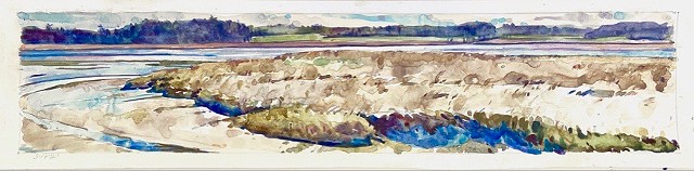 David Dewey,  Weskeag Marsh, Winter Tide, 2020, 